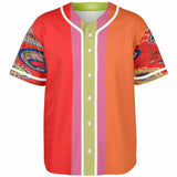 Chili Pepper Colorblock Trio Button Front Jersey Button Front Shirt - Thathoodyshop