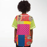 Chili Pepper Patchwork Button Front Jersey Button Front Shirt - Thathoodyshop