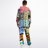Army Brat Unisex Fleece Unisex Patchwork Romper Fleece Romper - Thathoodyshop