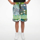 Dragonfly Abstract Print Basketball Shorts Basketball Shorts - Thathoodyshop