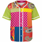 Chili Pepper Patchwork Button Front Jersey Button Front Shirt - Thathoodyshop