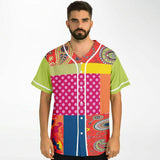 Chili Pepper Patchwork Button Front Jersey Button Front Shirt - Thathoodyshop