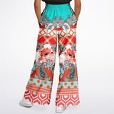 Coral Springs Abstract Paisley Patchwork Eco-Poly Wide Leg Pants Athletic Flare Joggers - Thathoodyshop