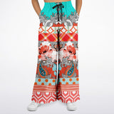 Coral Springs Abstract Paisley Patchwork Eco-Poly Wide Leg Pants Athletic Flare Joggers - Thathoodyshop
