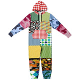 Army Brat Unisex Fleece Unisex Patchwork Romper Fleece Romper - Thathoodyshop