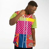 Chili Pepper Patchwork Button Front Jersey Button Front Shirt - Thathoodyshop