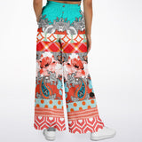 Coral Springs Abstract Paisley Patchwork Eco-Poly Wide Leg Pants Athletic Flare Joggers - Thathoodyshop