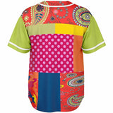Chili Pepper Patchwork Button Front Jersey Button Front Shirt - Thathoodyshop