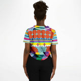 Queenie Eco-Poly Cropped Button Front Jersey Cropped Baseball Jersey - Thathoodyshop