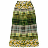 Rolling Green Plaid Flare Leg Joggers Bellbottoms - Thathoodyshop