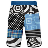 Pacific Palisades Patchwork Plaid Basketball Shorts Basketball Shorts - Thathoodyshop
