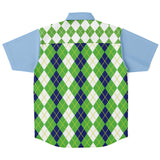 Green Par 4 S/S Button Down Shirt Short Sleeve Button Down Shirt - AOP - Thathoodyshop