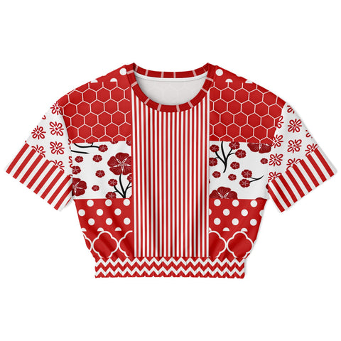 Red Crimson Cropped Sweater Cropped Sweater - Thathoodyshop