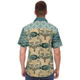 Mermaid's Tale S/S Button Down Shirt Short Sleeve Button Down Shirt - AOP - Thathoodyshop