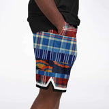 Andromeda Blue Patchwork Basketball Shorts Basketball Shorts - Thathoodyshop