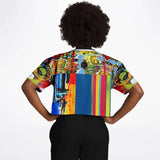 Esplanade Striped Crop Jersey Cropped Football Jersey - Thathoodyshop