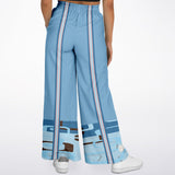 Blue Geo Striped Leg SW Bellbottoms Flare Leg Pants - Thathoodyshop