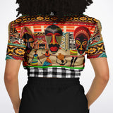 Africa Bombastic Cropped Sweater Cropped Short Sleeve Sweater - Thathoodyshop