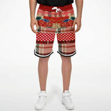 Jersey Salsa Floral Plaid Patchwork Basketball Shorts Basketball Shorts - Thathoodyshop