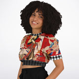 I Am Geisha Cropped Sweater Cropped Short Sleeve Sweater - Thathoodyshop