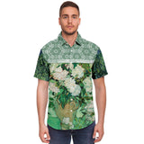 Morning Glory S/S Button Down Shirt Short Sleeve Button Down Shirt - AOP - Thathoodyshop
