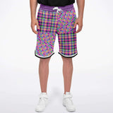 Mercury Retrograde Polka Plaid Basketball Shorts Basketball Shorts - Thathoodyshop
