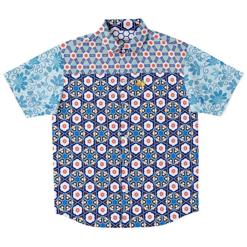 Sugar & Spice S/S Button Down Shirt Short Sleeve Button Down Shirt - AOP - Thathoodyshop