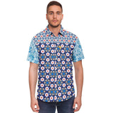 Sugar & Spice S/S Button Down Shirt Short Sleeve Button Down Shirt - AOP - Thathoodyshop