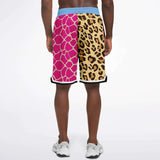 Santorini Leopard Basketball Shorts Basketball Short Rib - AOP - Thathoodyshop