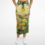 Green Caravan Floral Pocket Maxi Skirt Long Pocket Skirt - Thathoodyshop