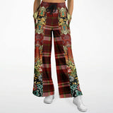 English Rose Plaid Stretchy Phat Bellbottoms Bellbottoms - Thathoodyshop