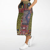Red Melange Pocket Maxi Skirt Maxi Skirt - Thathoodyshop