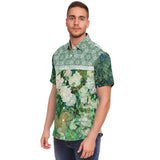 Morning Glory S/S Button Down Shirt Short Sleeve Button Down Shirt - AOP - Thathoodyshop