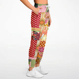Yogananda Floral Patchwork Unisex Fleece Joggers Cargo Sweatpants - Thathoodyshop