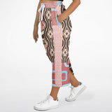 Pink Geo Retro Patchwork Long Pocket Skirt Long Pocket Skirt - Thathoodyshop
