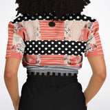 Mint Julep Black Cropped Sweater Cropped Short Sleeve Sweater - Thathoodyshop