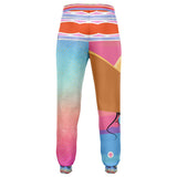 Bahama Mama Pink Ombre Striped Unisex Eco-Poly Joggers Joggers - Thathoodyshop