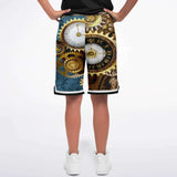 Steampunk Galactica Basketball Shorts Basketball Short Rib - AOP - Thathoodyshop