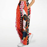 Tokyo Nights Asian Floral Patchwork Stretchy Phat Bellbottoms Wide Leg Pants - Thathoodyshop