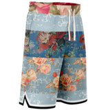 Blue Cabbage Basketball Shorts Basketball Short Rib - AOP - Thathoodyshop