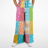 Maui Waui Hawaiian Patchwork Stretchy Phat Bellbottoms Bellbottoms - Thathoodyshop