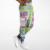 Kaleido-Scape Purple Plaid Cargo Sweats Cargo Sweatpants - Thathoodyshop