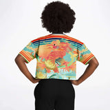 The Koi Dragon Crop Jersey Cropped Jersey - Thathoodyshop