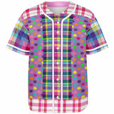 Mercury Retrograde Plaid Button Front Jersey Baseball Jersey - Thathoodyshop