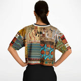 Mother Lode African Print Crop Jersey Cropped Football Jersey - Thathoodyshop