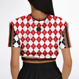 Argyle Me This Cropped Sweater Crop Top - Thathoodyshop