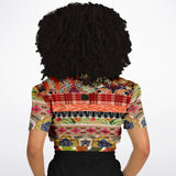 Flowers of Solvang Crop Sweater Cropped Sweater - Thathoodyshop