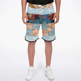 Blue Cabbage Basketball Shorts Basketball Short Rib - AOP - Thathoodyshop