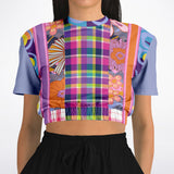 Mercury Retrograde Floral Cropped Sweater Athletic Cropped Short Sleeve Sweatshirt - AOP - Thathoodyshop