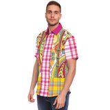 Ashbury Heights Plaid Paisley Button Down Shirt Short Sleeve Button Down Shirt - Thathoodyshop